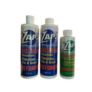 ZAP ZAP! PROFESSIONAL 2 RESTORER PORCELAIN FIBERGLASS TILE 1 Maintenance New